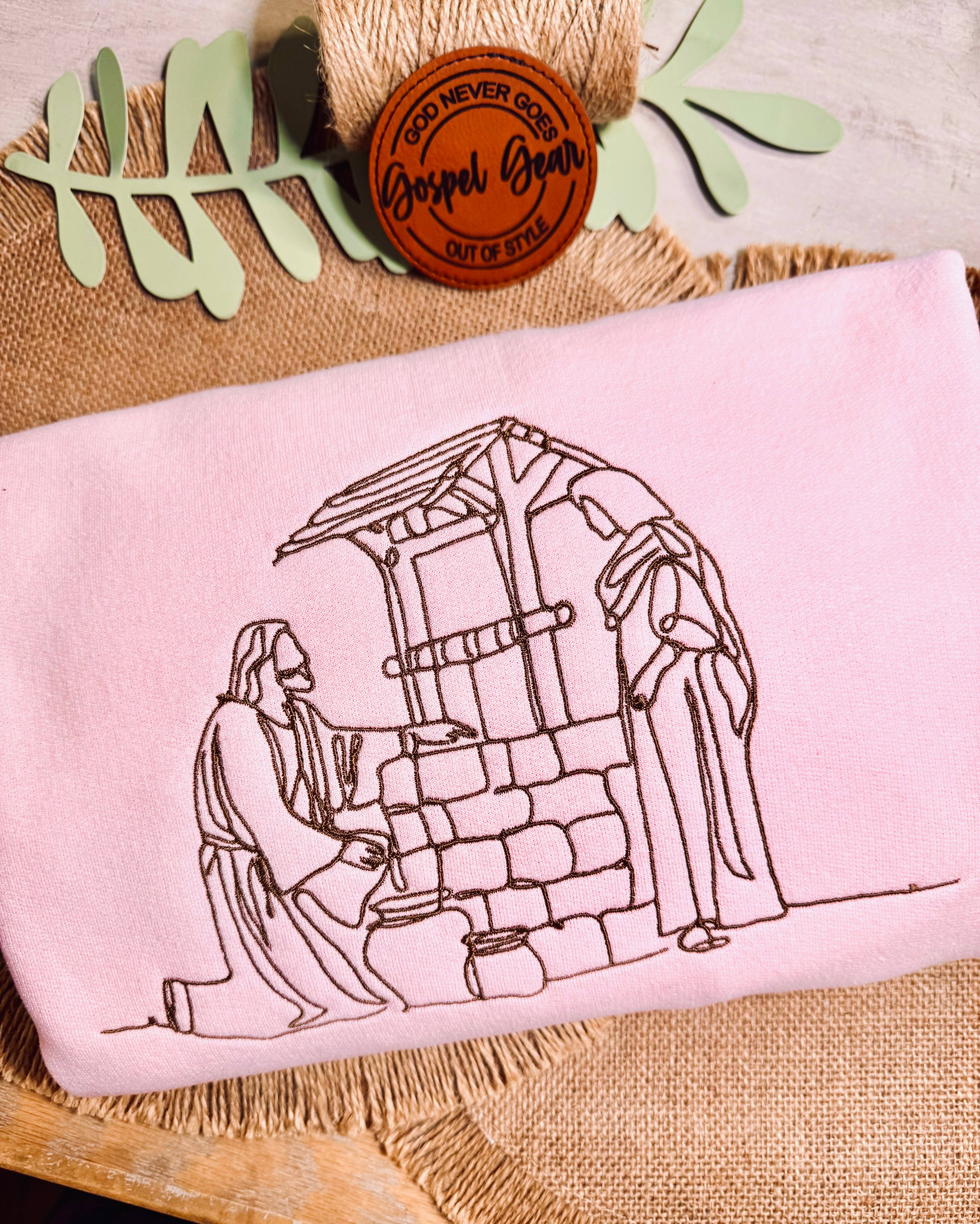 Gospel Gear Co - Wholesale T-Shirt - Unisex - The Woman At The Well Embroidered Shirt2