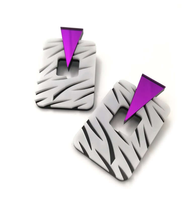 Funk Da Queen - Wholesale Dangle Earrings - Funky Zebra | Earrings0