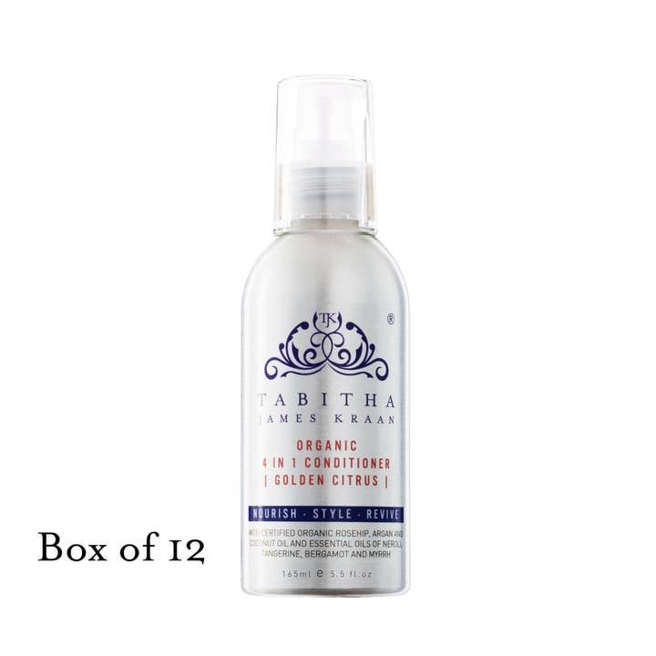 4 in 1 Golden Citrus Conditioner 165ml - Pump - Box of 12 for wholesale by Tabitha JK British Luxury Organic Hair Care
