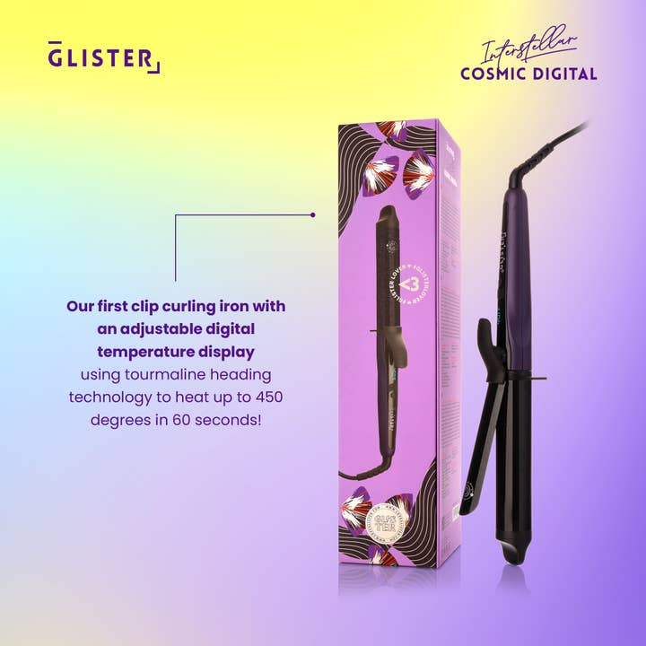Glister - Wholesale Curling Iron/Wand - Interstellar Digital 32mm Clip Curler