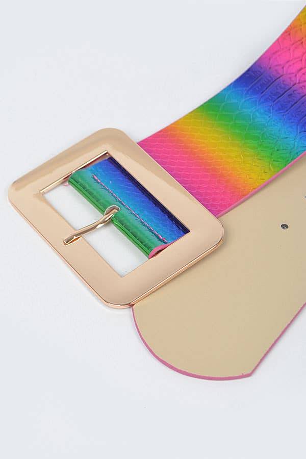 Shop Neighbors – wholesale Belt – Women's – Metallic Snake Wide Waist Belt4