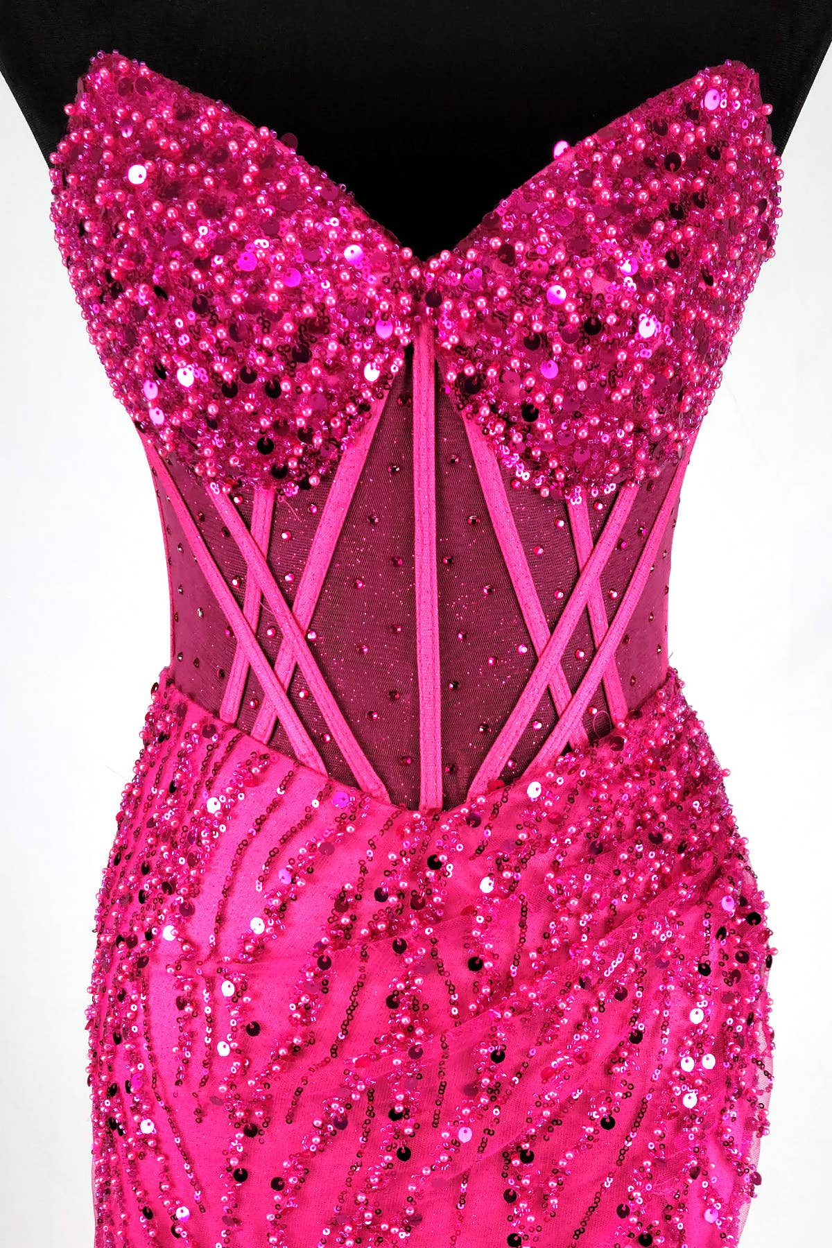 Chicas – wholesale Klänning - Dam – Älskling lång klänning med pärlor och paljetter C3668