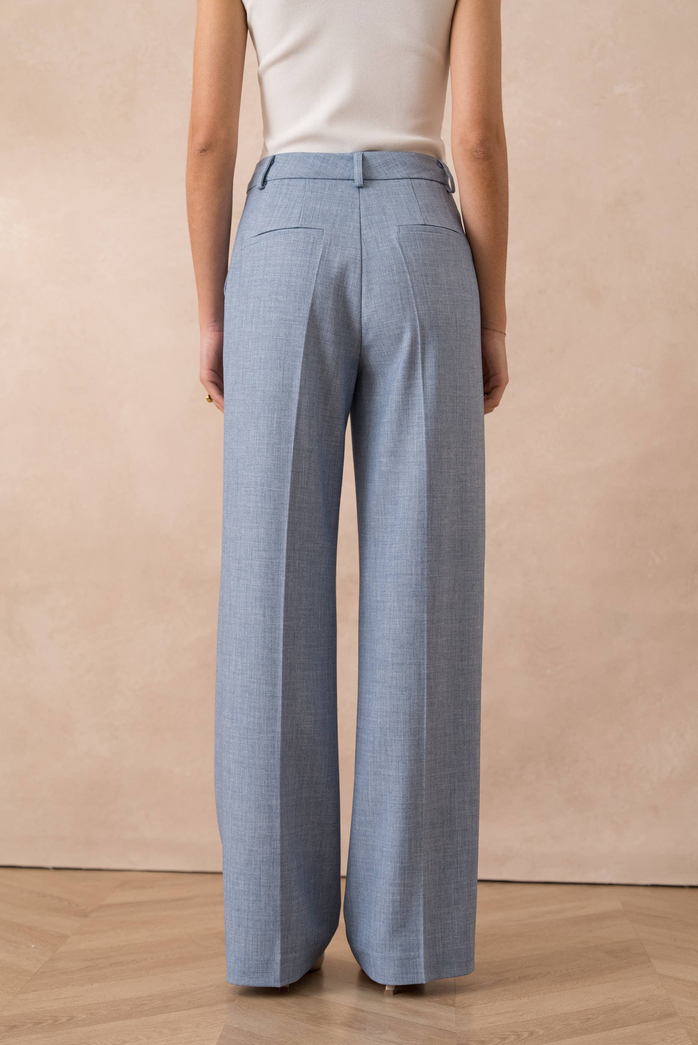 Attentif Paris - Vendita all'ingrosso Pantaloni eleganti - Donna - [Heather] Pantaloni Tailleur a Gamba Larga17