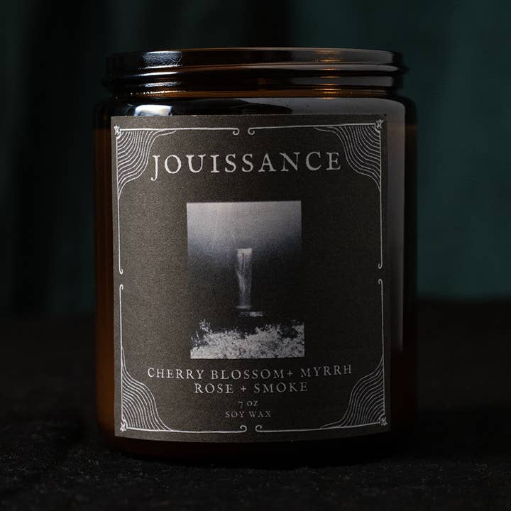 Jouissance: Vela Perfumada: Cera de Soja: Flor de Cerejeira: 8oz por atacado de Dark Moon Parlour