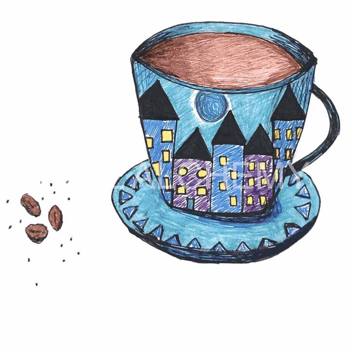 Stampa artistica The Coffee Reading per la vendita all'ingrosso da parte di Shire Alchemy