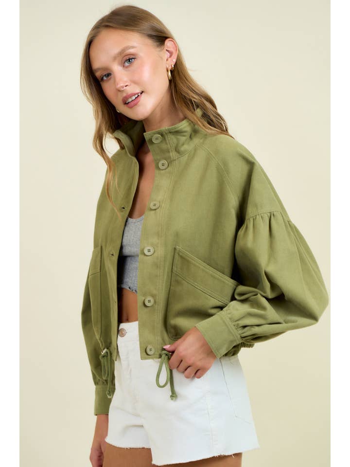 Doe and Rae - Wholesale Jacket - Women's - BLOUSON TWILL UTILITY JACKET - 10755J2