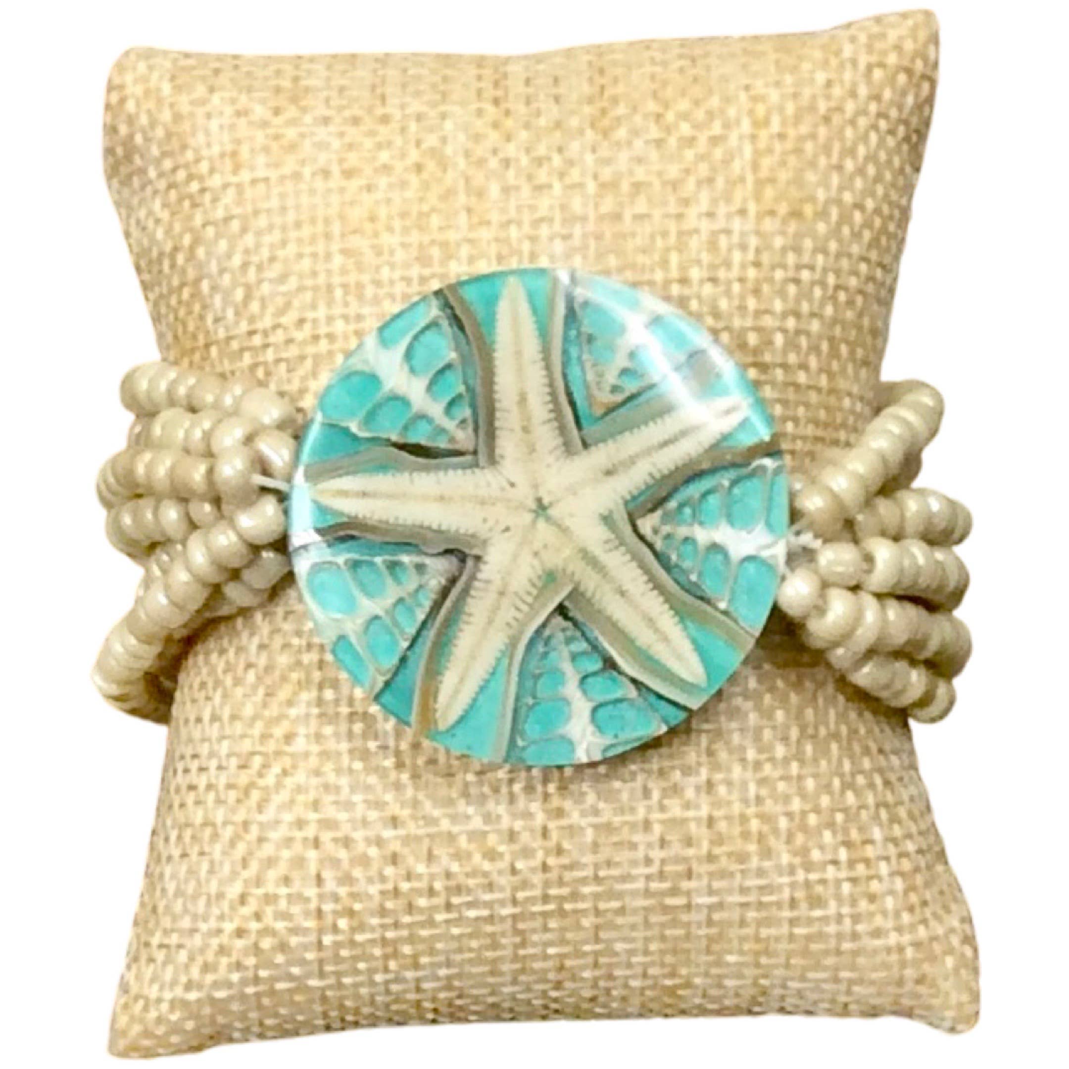 Bamboo Source Tropical Decor – wholesale Dangle earrings – Starfish Earrings - Aqua1