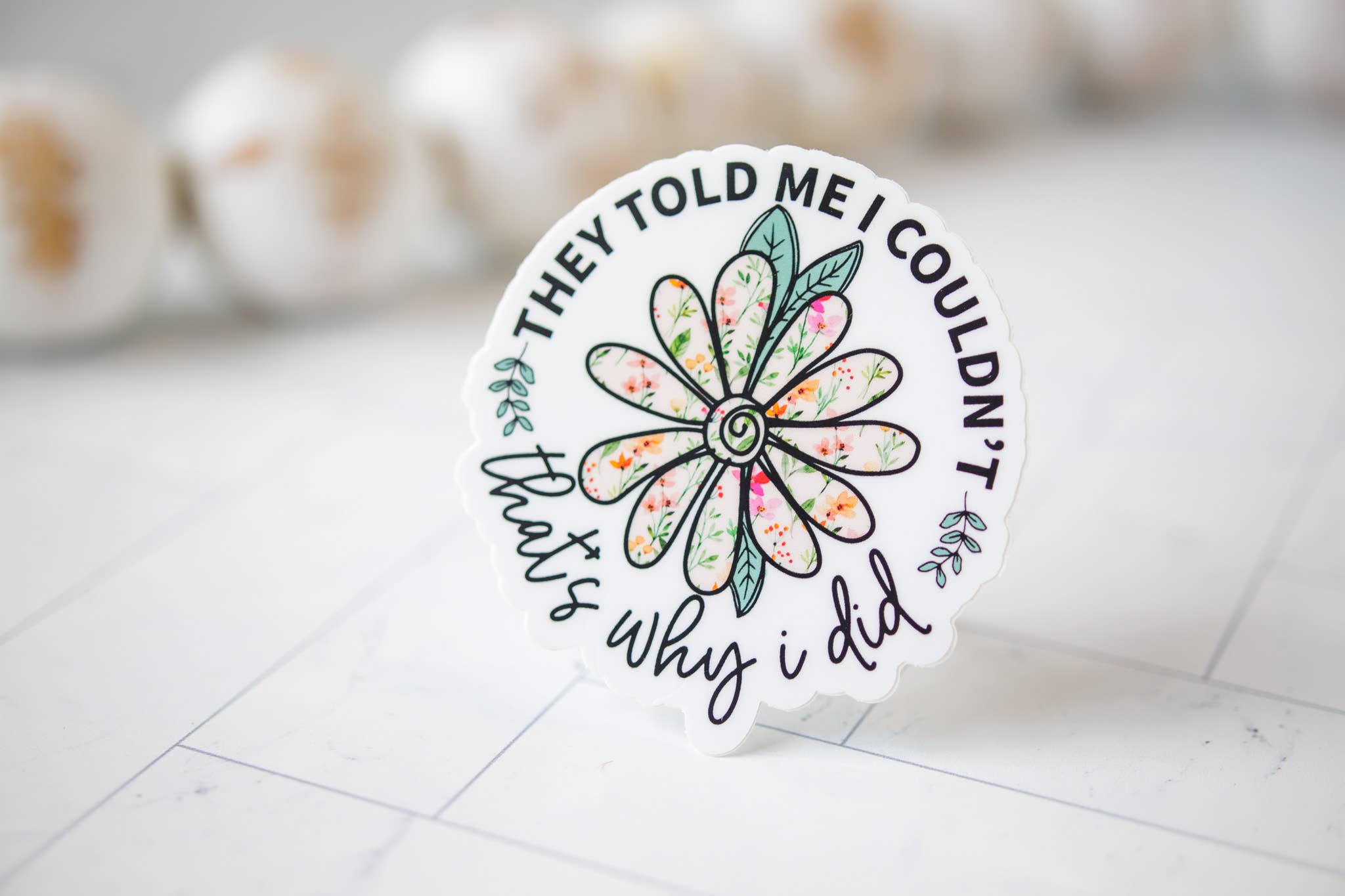 Savannah and James Co - Vente Autocollant - That's Why I Did, autocollant en vinyle inspirant, 3 x 3 po2