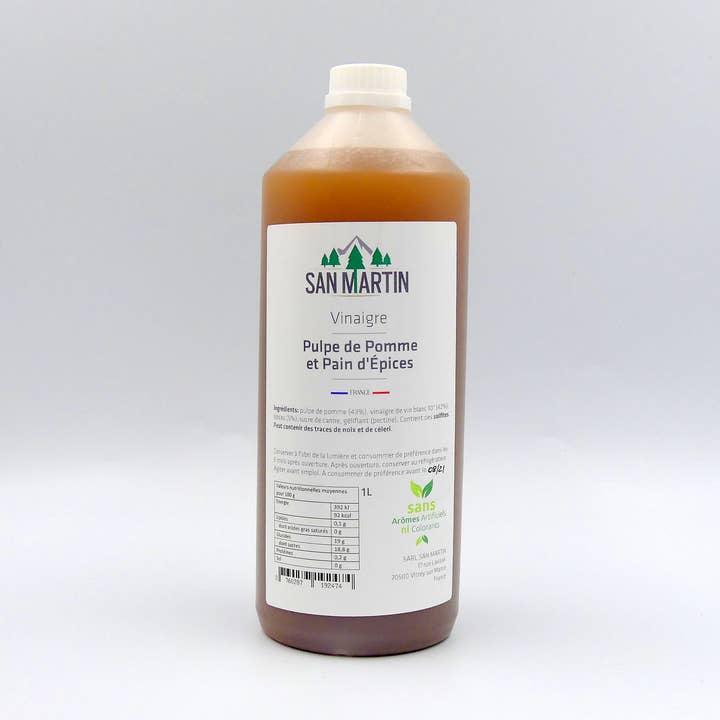 Vinaigre de Pulpe de Pomme et Pain d'Épices 1L pour la vente par JEAN DE VELAS
