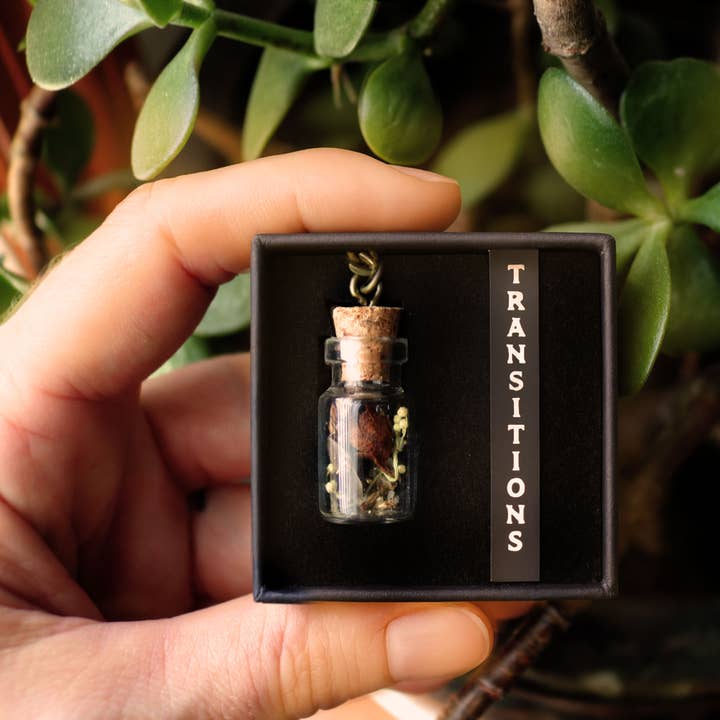 Brainmeats Atelier - Wholesale Pendant/Charm Necklace - Transitions Amulet – Change and Renewal Talisman w/Luna Moth3