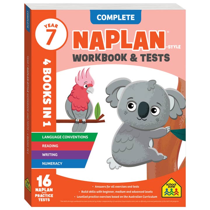 Year 7 NAPLAN*-style Complete Workbook and Tests for wholesale by Hinkler Australia