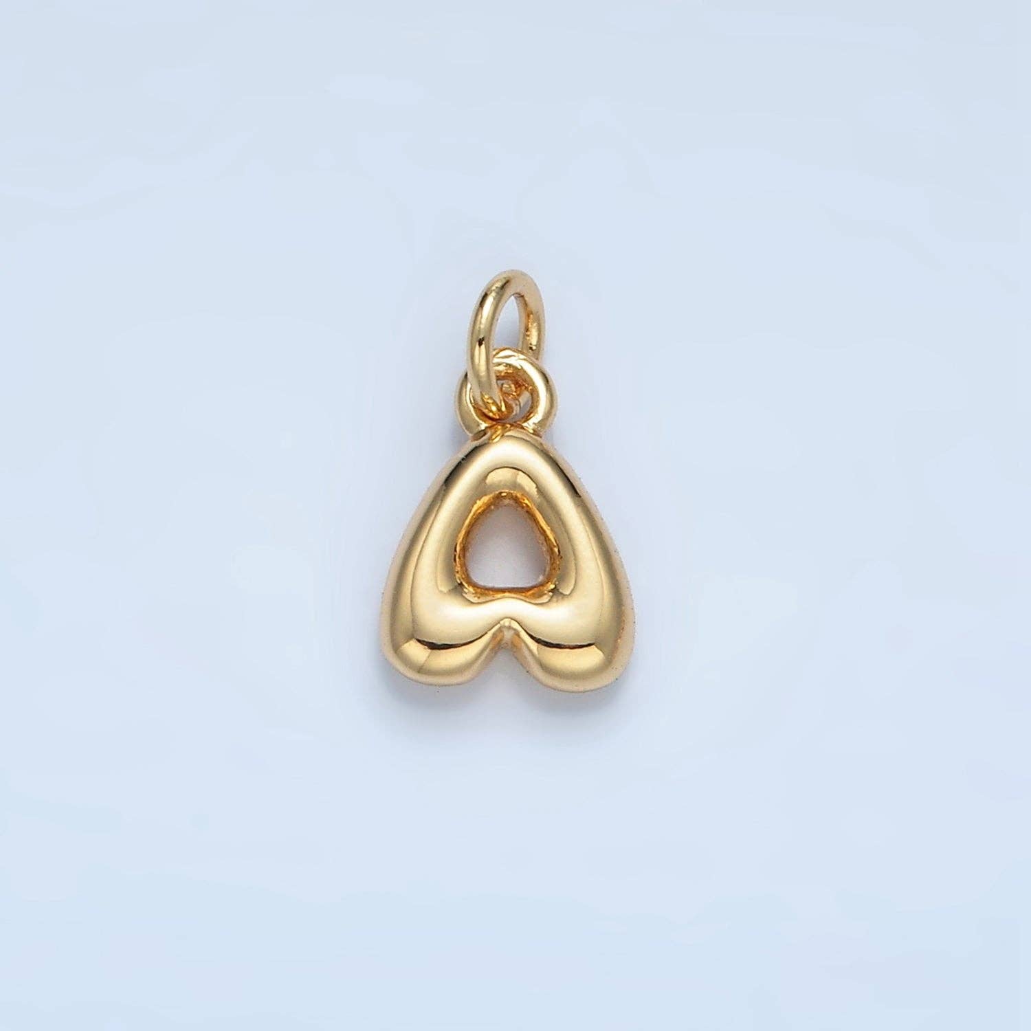 Aim Eternal - Wholesale Individual Charm/Pendant - 16K Gold Filled 10mm Initial Letter Chubby Balloon Mini Charm | A1591 - A16030