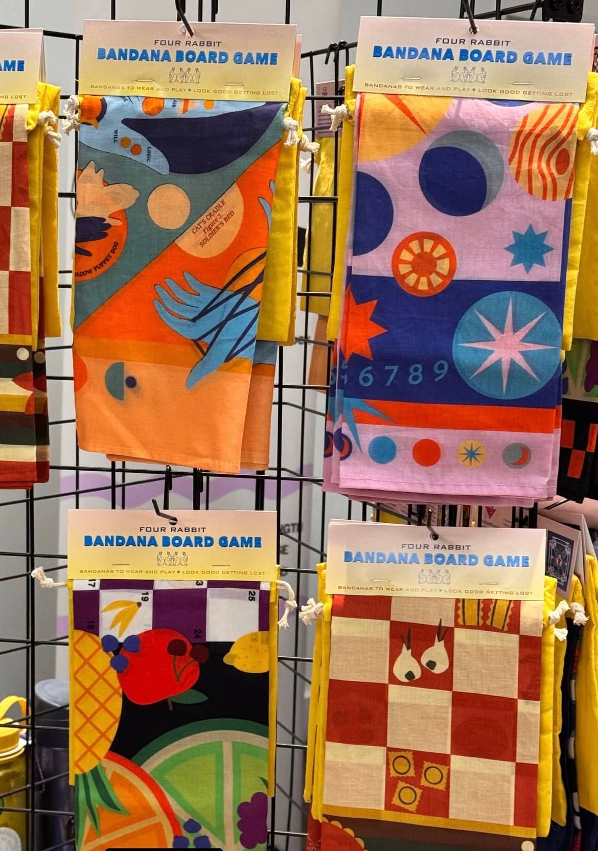 FOUR RABBIT - Wholesale Bandana - Unisex - Fruit Salad Bandana Board Game5