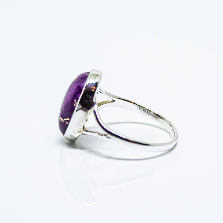 Quasar Gems USA - Wholesale Cocktail/Statement Ring - Mojave Purple Turquoise Ring Sterling Silver 925