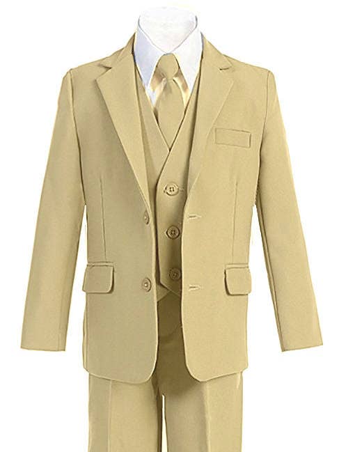b-one inc - Wholesale Suit Set - Kids - Boys Suit 5-Piece Set With Shirt And Vest %100 Polyester Slim Cut RFL-018