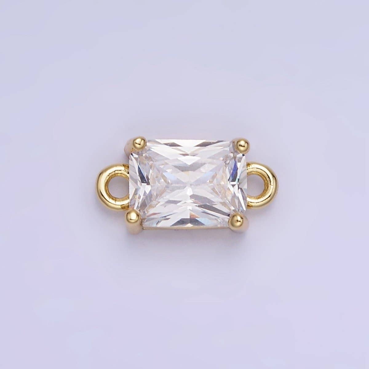 Aim Eternal - Venta al por mayor Abalorios/colgantes individuales - Conector de Baguette de CZ Relleno de Oro de 14K | G422 - G42910