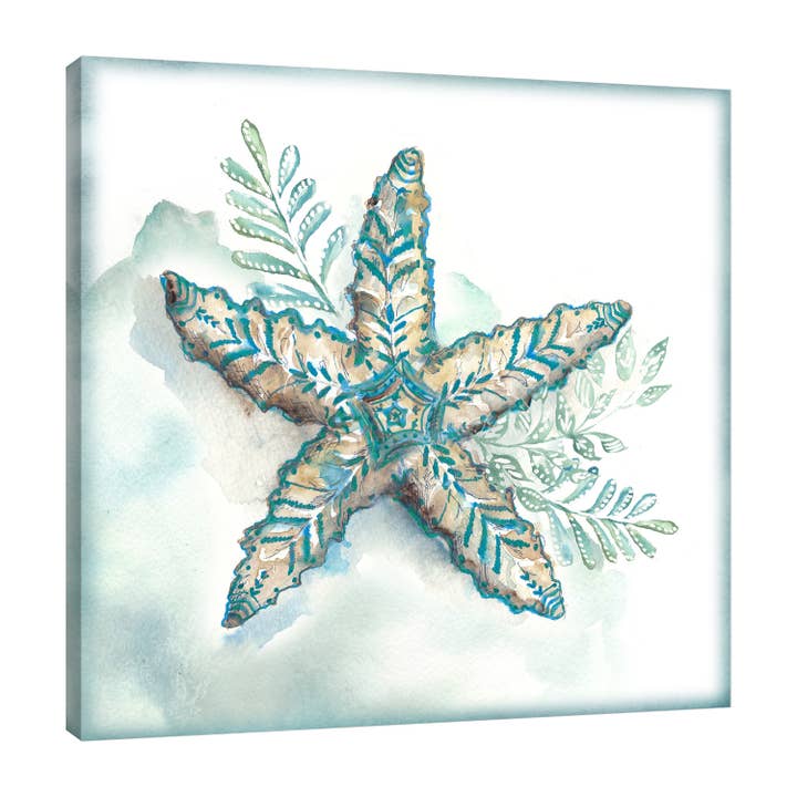 Boho Shells Star Fish Gallery Wrapped Canvas for wholesale by Jaxson Rea