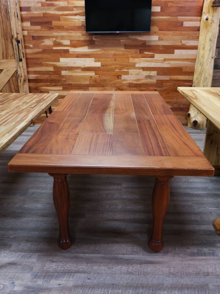 Mahogany Farmhouse Table for wholesale by Tin Roof Kitchen & Home