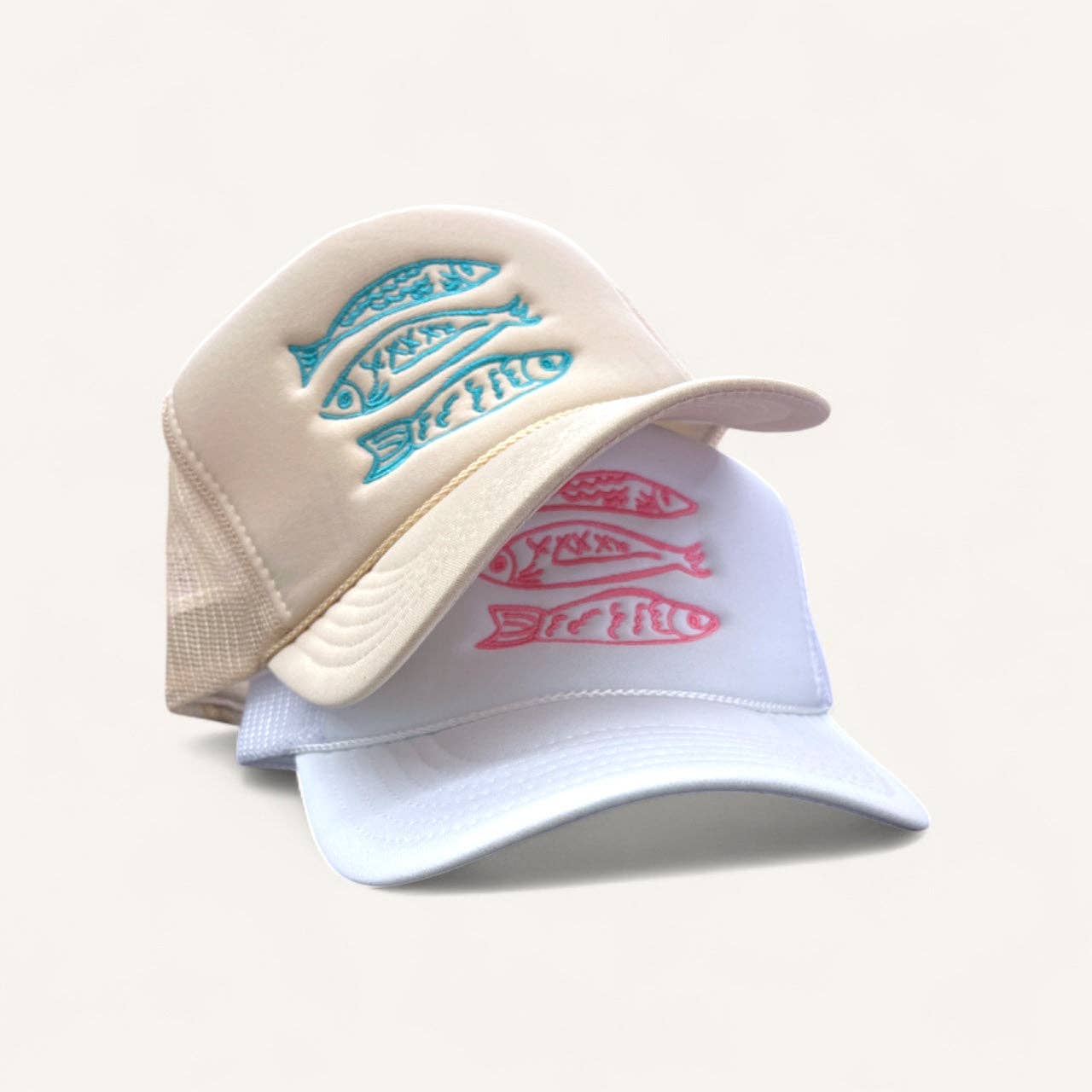 Happi Style - Wholesale Trucker Hat - Women's - Three Fish Sardines Foam Trucker Hat4