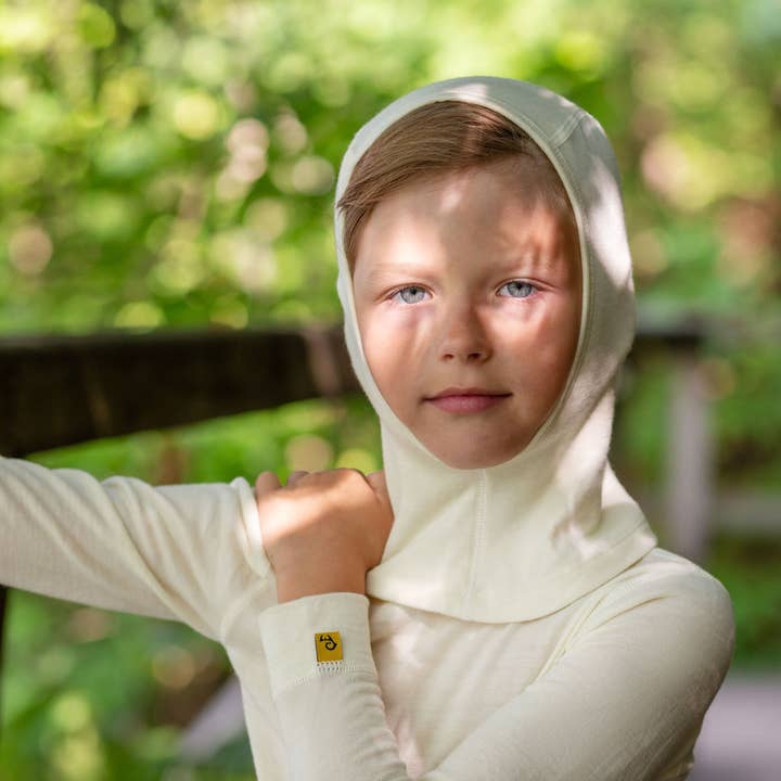 Kids' Merino 160 Balaclava Natural for wholesale by menique