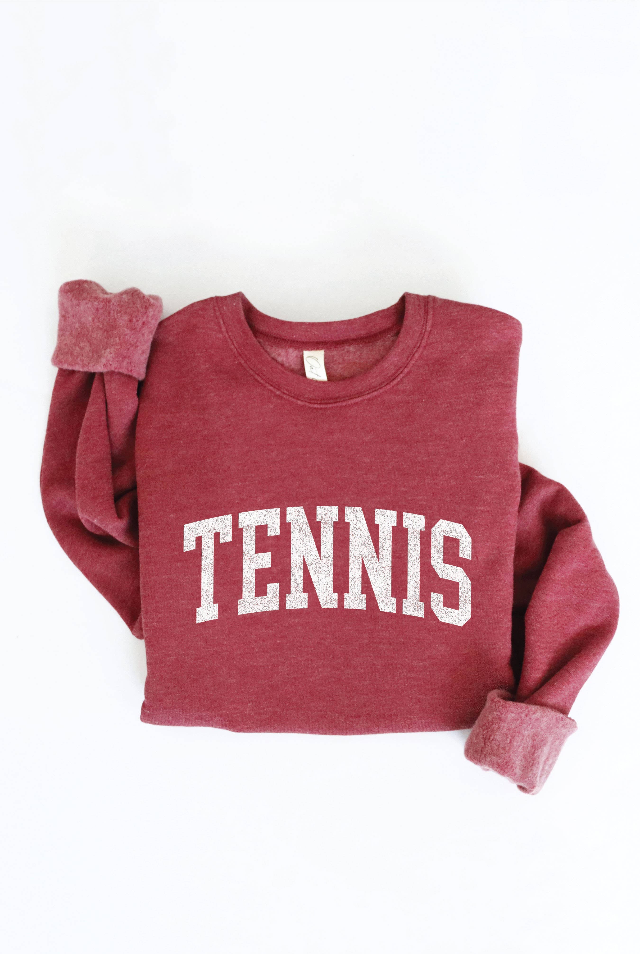 OAT COLLECTIVE – wholesale Sweatshirt med tryck - Dam – Unisex fleece-tröja med TENNIS-tryck, avslappnad passform11