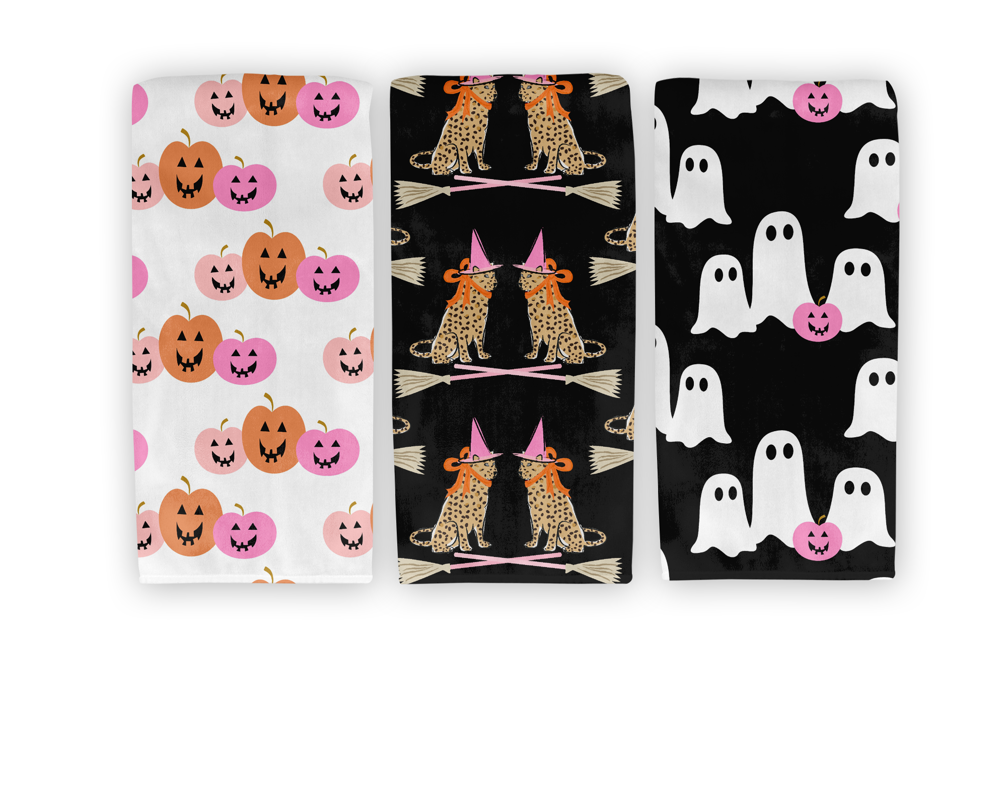 Clairebella Personalized Gifts & Pillows – wholesale Handduk – Leopardhäxor | Kvalitetshandduk | Halloween-gästhandduk2