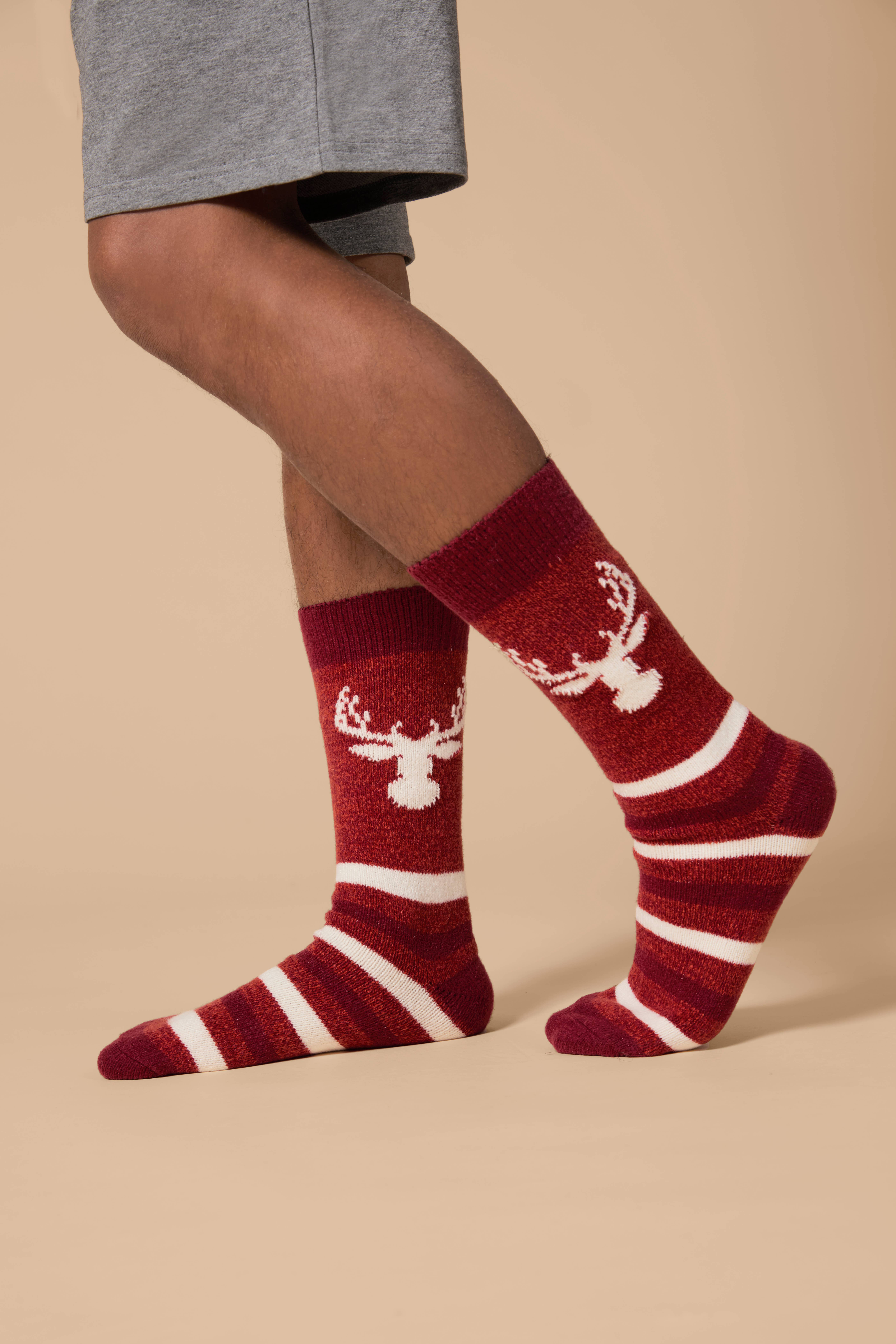 Rost Mäns älg Buttersoft Cozy Crew Strumpor för wholesale på Faire3