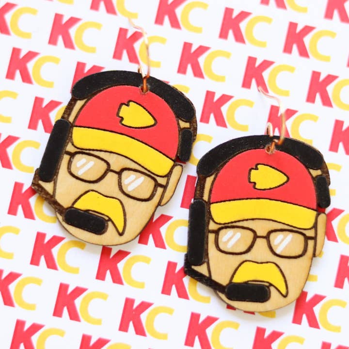 Handcrafted Wood Earrings- Coach Reid for wholesale by Ivy Lena