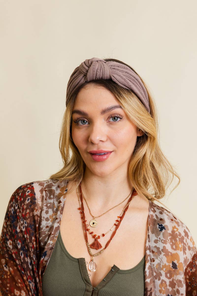 Leto Accessories - Wholesale Fashion Headband - Women's - Bestselling Stripe Topknot Headband0