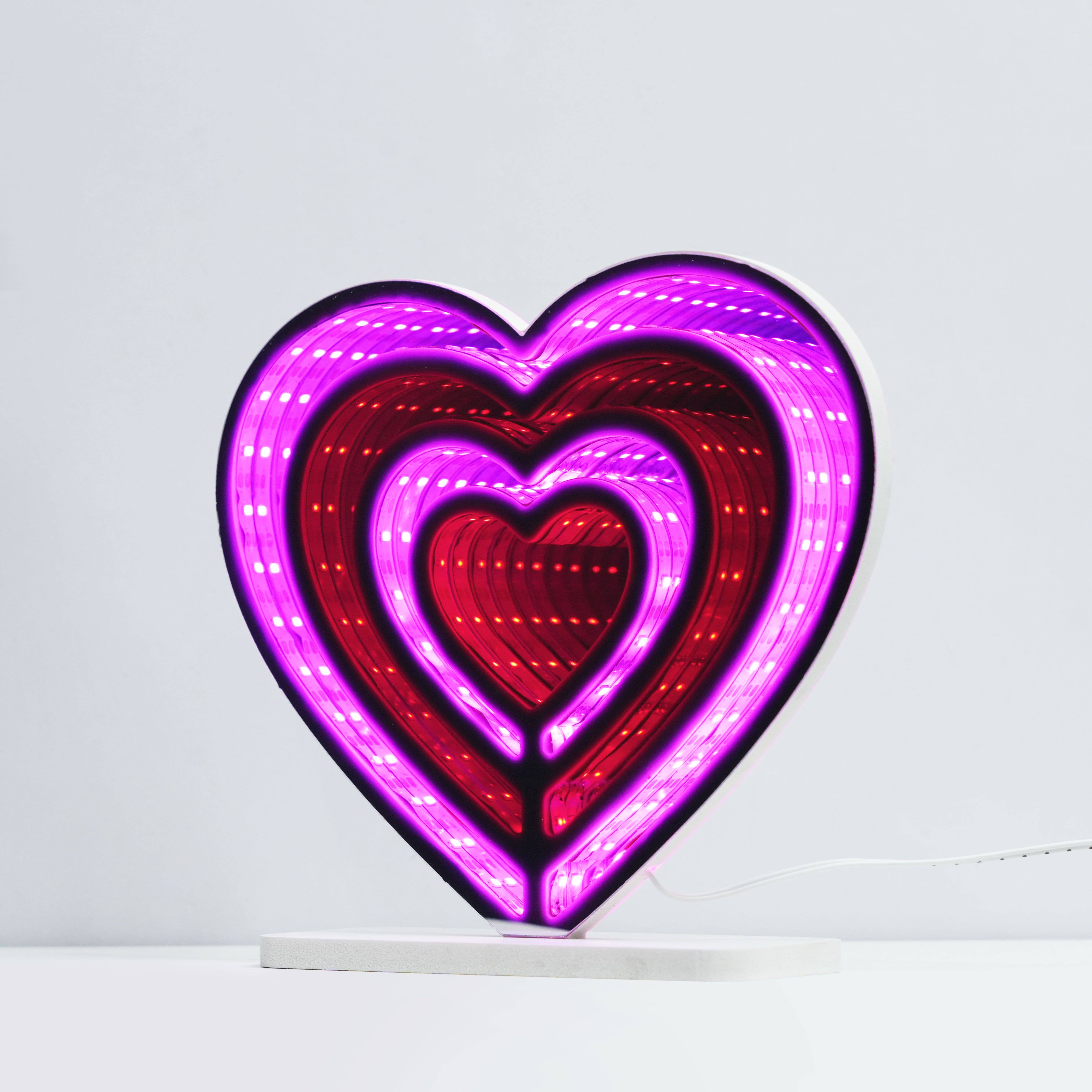 Trend Tech Brands - Wholesale Neon Sign - Neon Art Infinity Lights Wall & Desk Sign-Heart