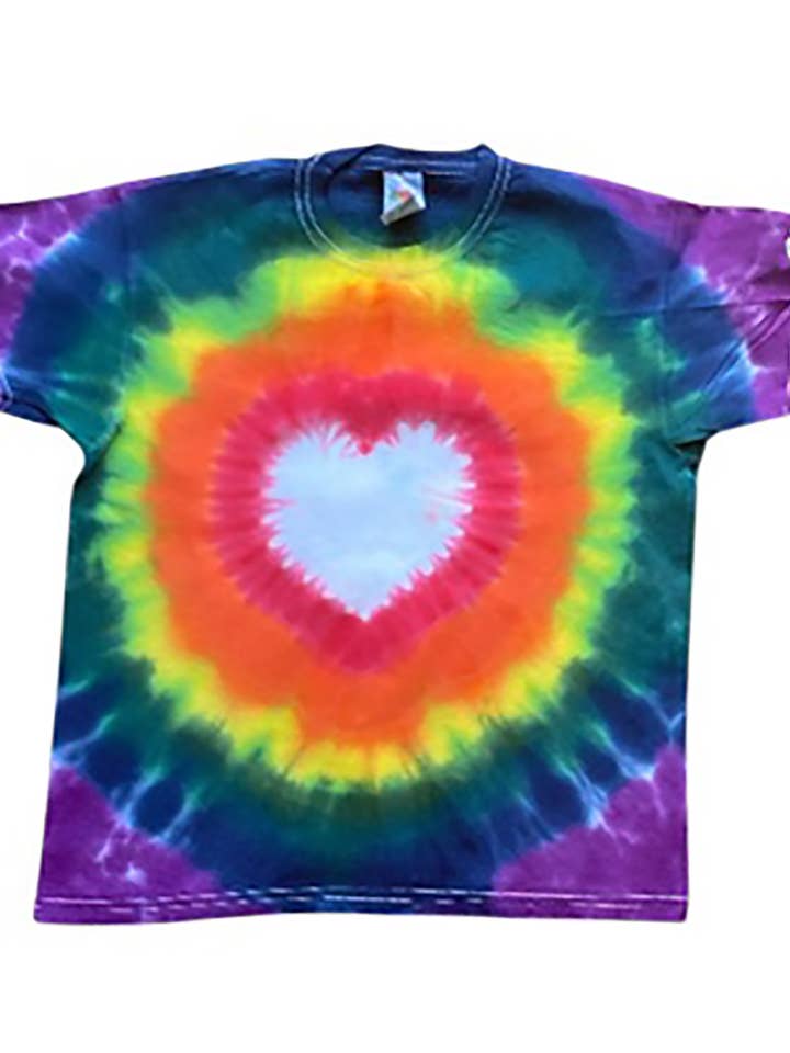 Heart Design Tie Dye Shirt - Handmade Pride Event Clothing for wholesale by VeEco Gifts
