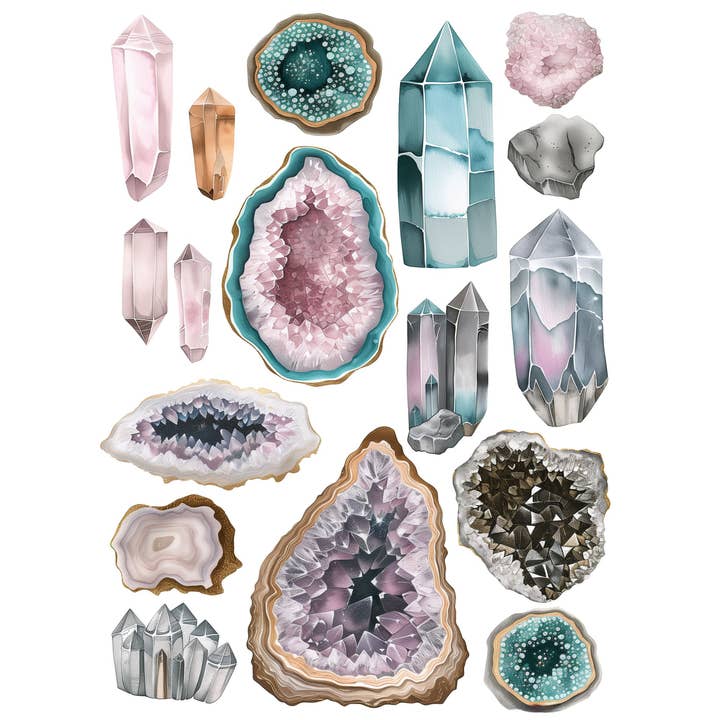 Craft Kreatively - Wholesale Craft Supplies - Crystals Decoupage Rice Paper - A4 - 6pc – Crafts4