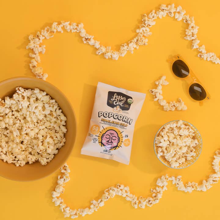 LesserEvil - Wholesale Popcorn - Organic Popcorn, Himalayan Gold .46oz - 96 pack