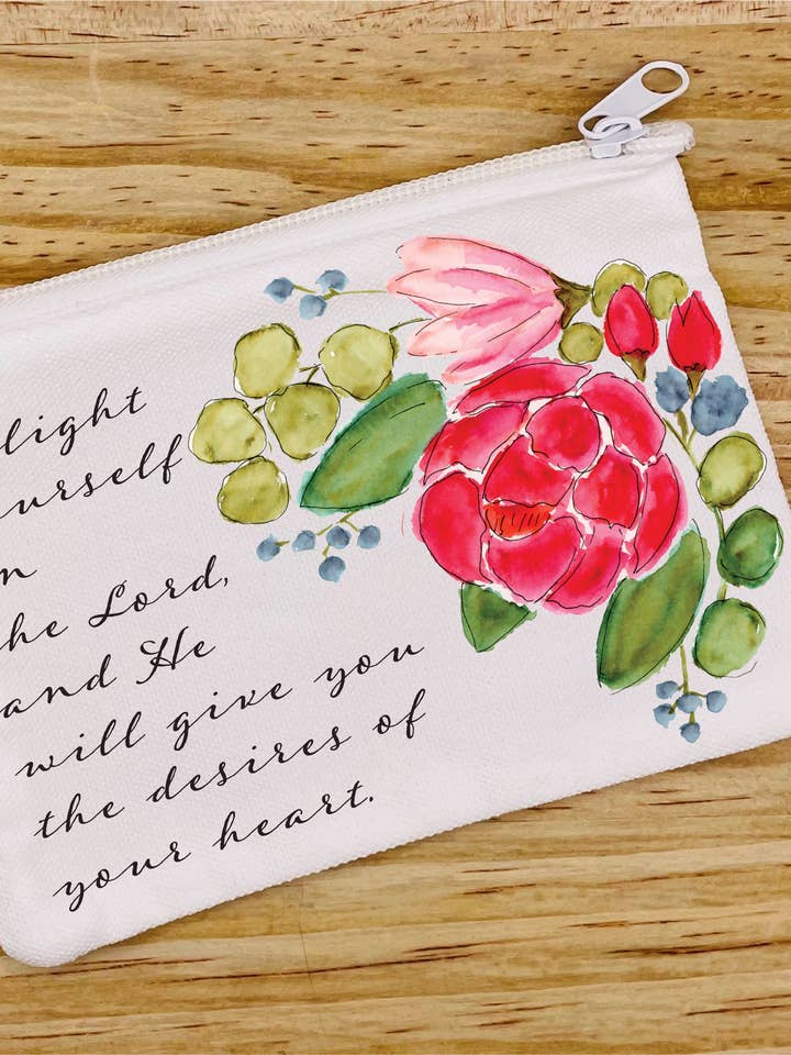 Delight Yourself In The Lord Pouch for wholesale by Krafty Inc