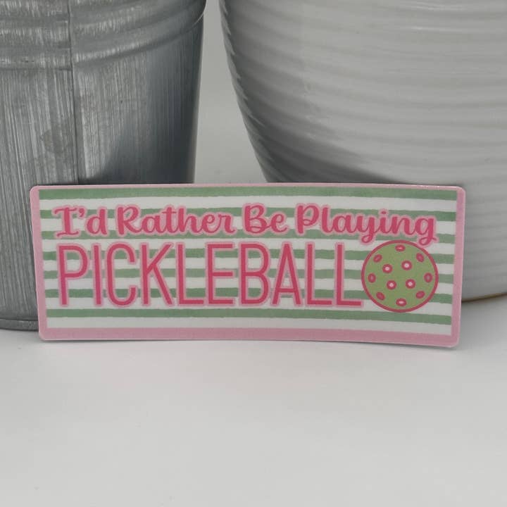 High Quality Waterproof Sticker - Pickleball for wholesale by Ink and Thread Design
