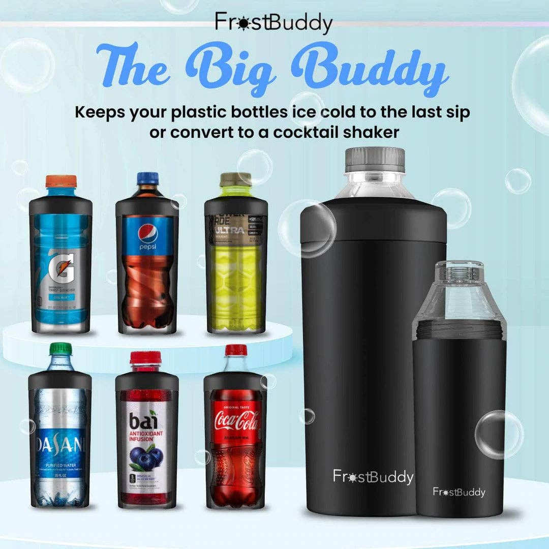 MakerFlo - Wholesale Waterfles - FrostBuddy® Big Buddy 20oz Koeler & Shaker2