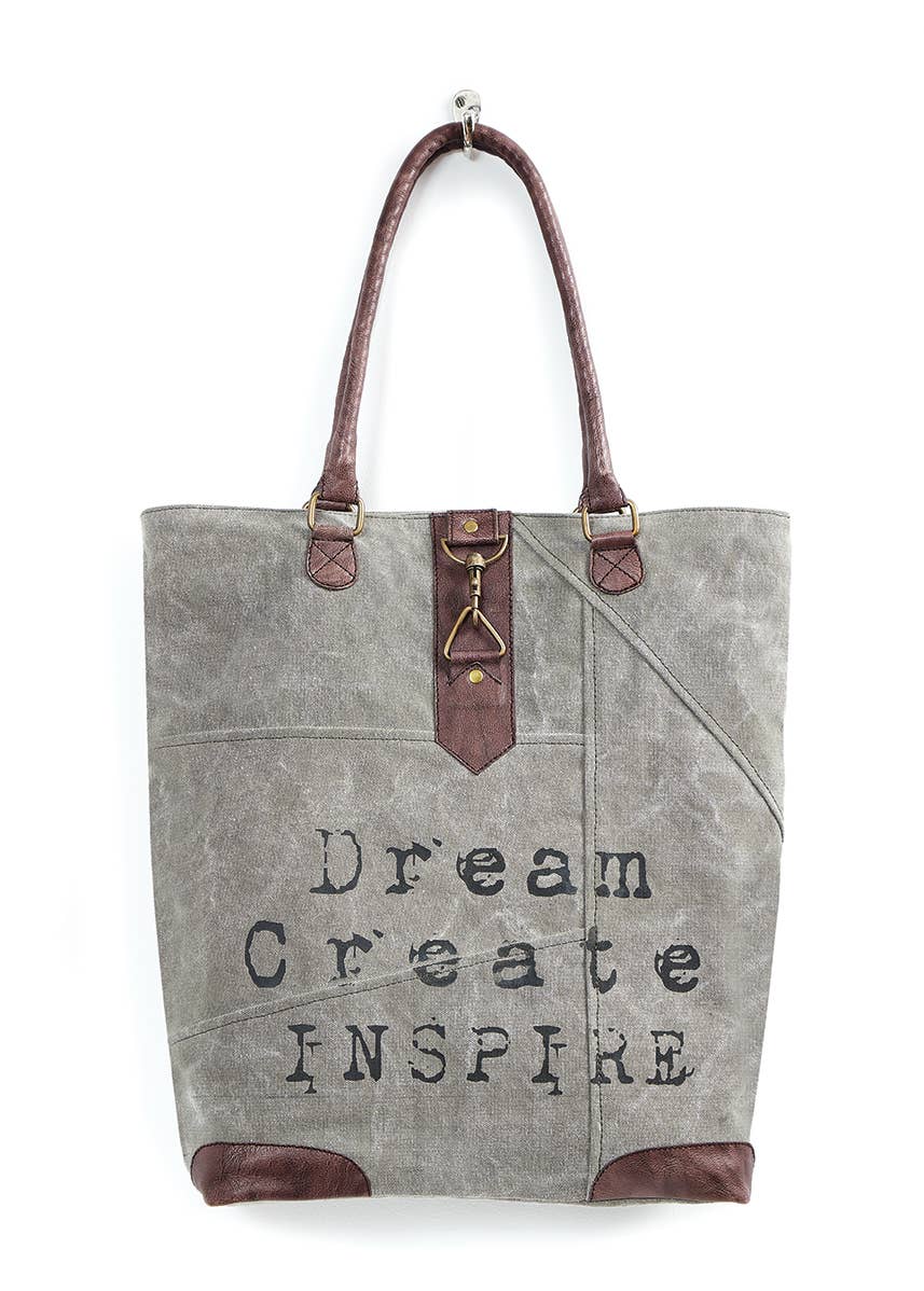 Mona B. - Vendita all'ingrosso Borsa tote - Donna - Borsa Tote Donna in Tela Riciclata 'Dream Create Inspire'1