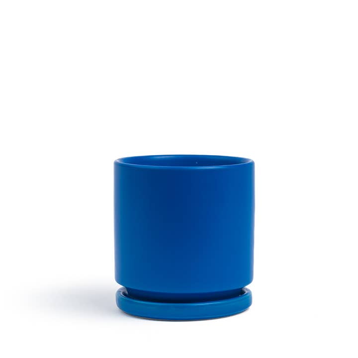 Momma Pots - Wholesale Plant Pot - 10.5" Gemstone Cylinder Pots with Water Saucers37