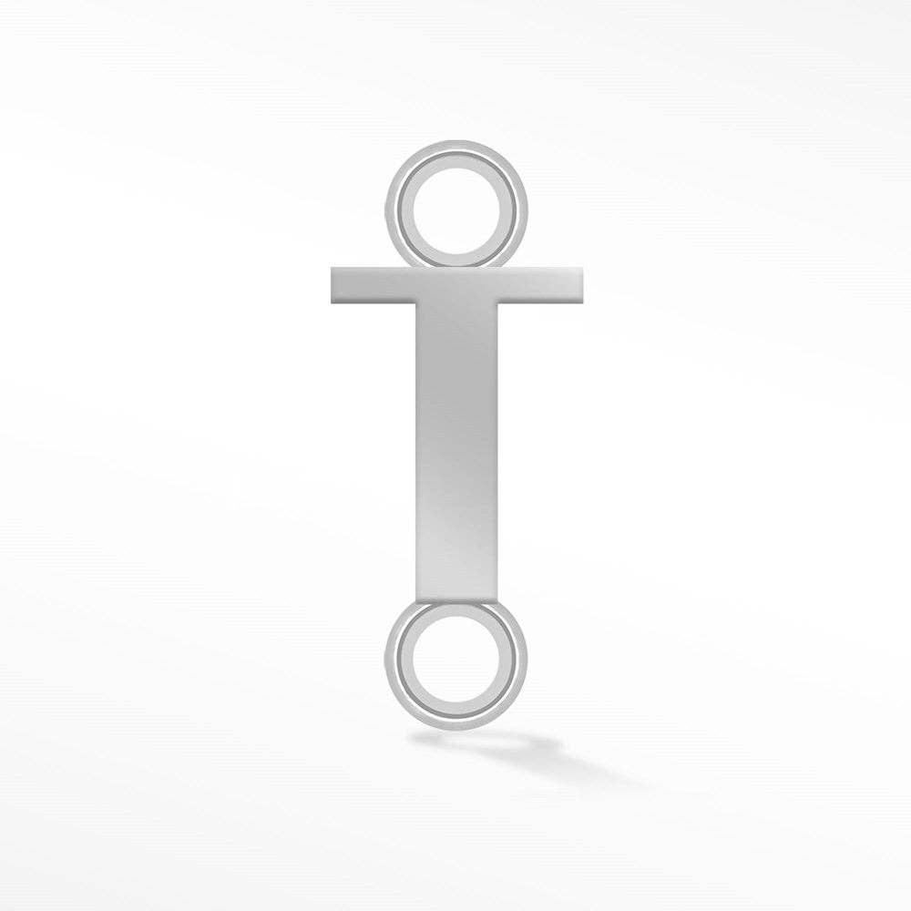 Nina Wynn Pro Shop - Wholesale Individual Charm/Pendant - Wholesale Initial 5mm Sideways Silver Connectors for Permanent Jewelry21