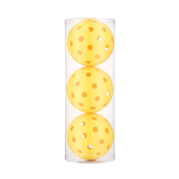 Lot de 3 balles PICKLE jaunes pour la vente par Nima Accessories Inc