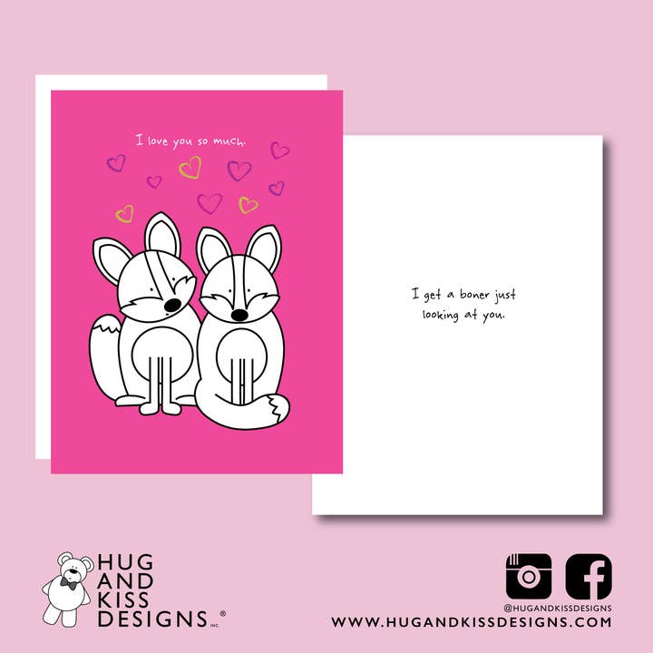 Boner Alert Card for wholesale by Hug and Kiss Designs Inc.