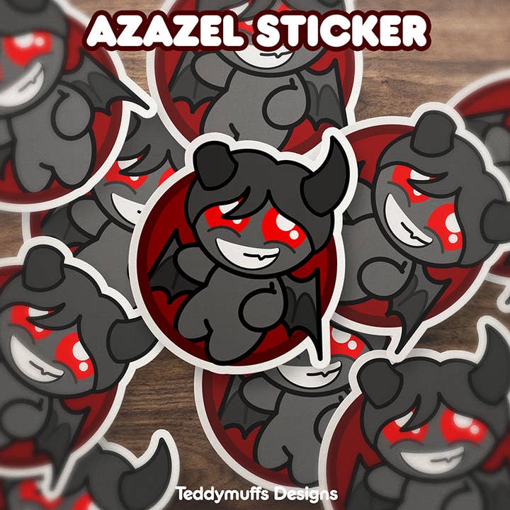 Azazel Sticker | Binding of Isaac for wholesale by Teddymuffs Designs