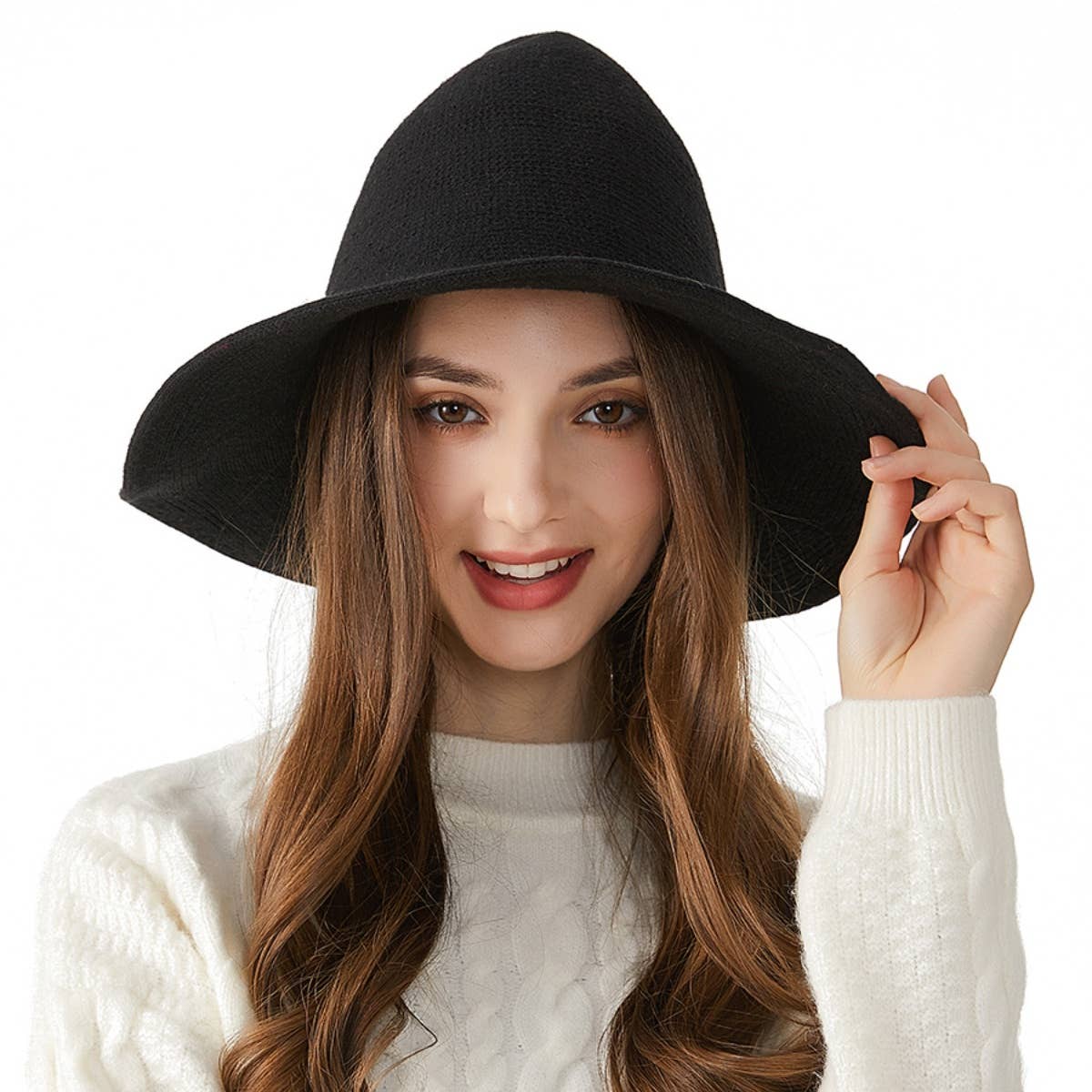 NINEXIS - Wholesale Hat Accessory - Women's - CWAH2206_WINTER FASHION HALLOWEEN WOOL WITCH HAT6