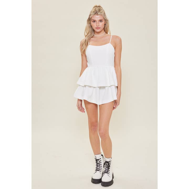 ROMPER DE COCKTAIL COM BABADOS EM CAMADAS por atacado de idem ditto