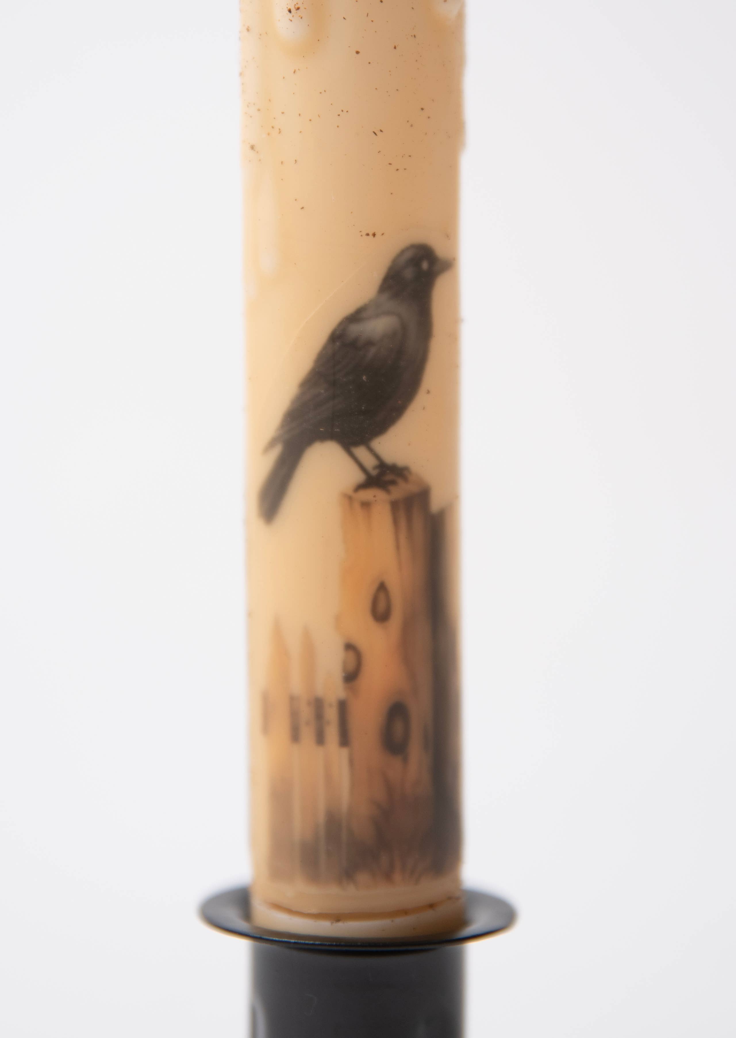 LMS Wholesale - Wholesale Flameless Candle - Crows on Fence Posts LED Timer Taper Candle4