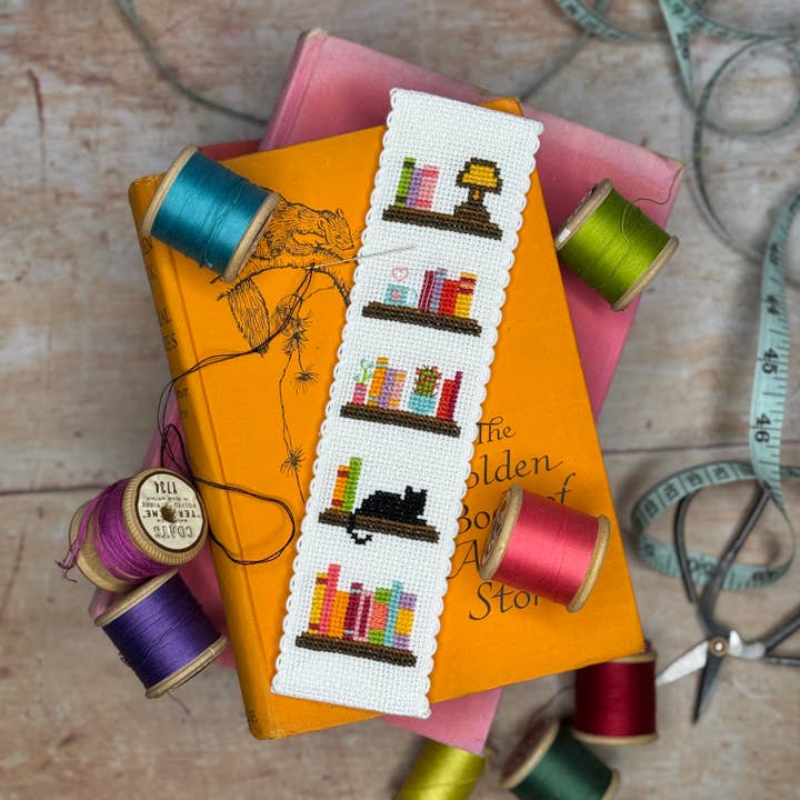Book Lover Cross Stitch Bookmark Kit for wholesale by Mini Matchbox Kits