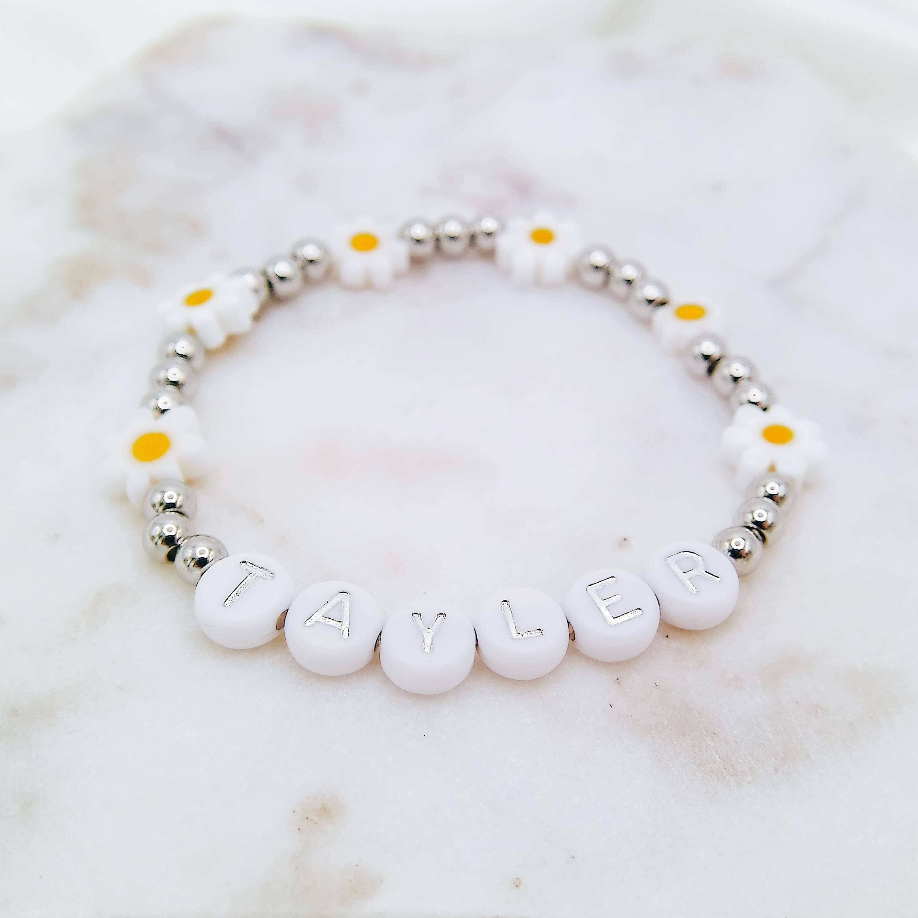 Avy + Tay - Wholesale Beaded Bracelet - METAL BEADED DAISY WORD BRACELET0