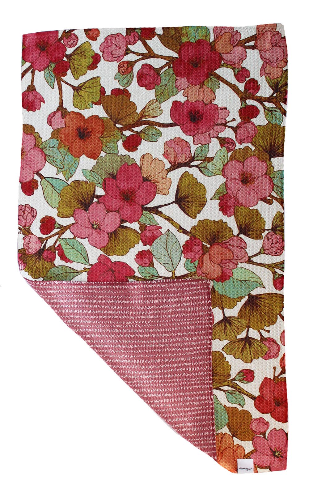 ellembee gift – Toalha de chá por atacado – Flores Bordô | panos de cozinha de microfibra de dois lados2