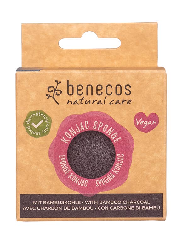 Konjac Sponge - Black Bamboo for wholesale by benecos