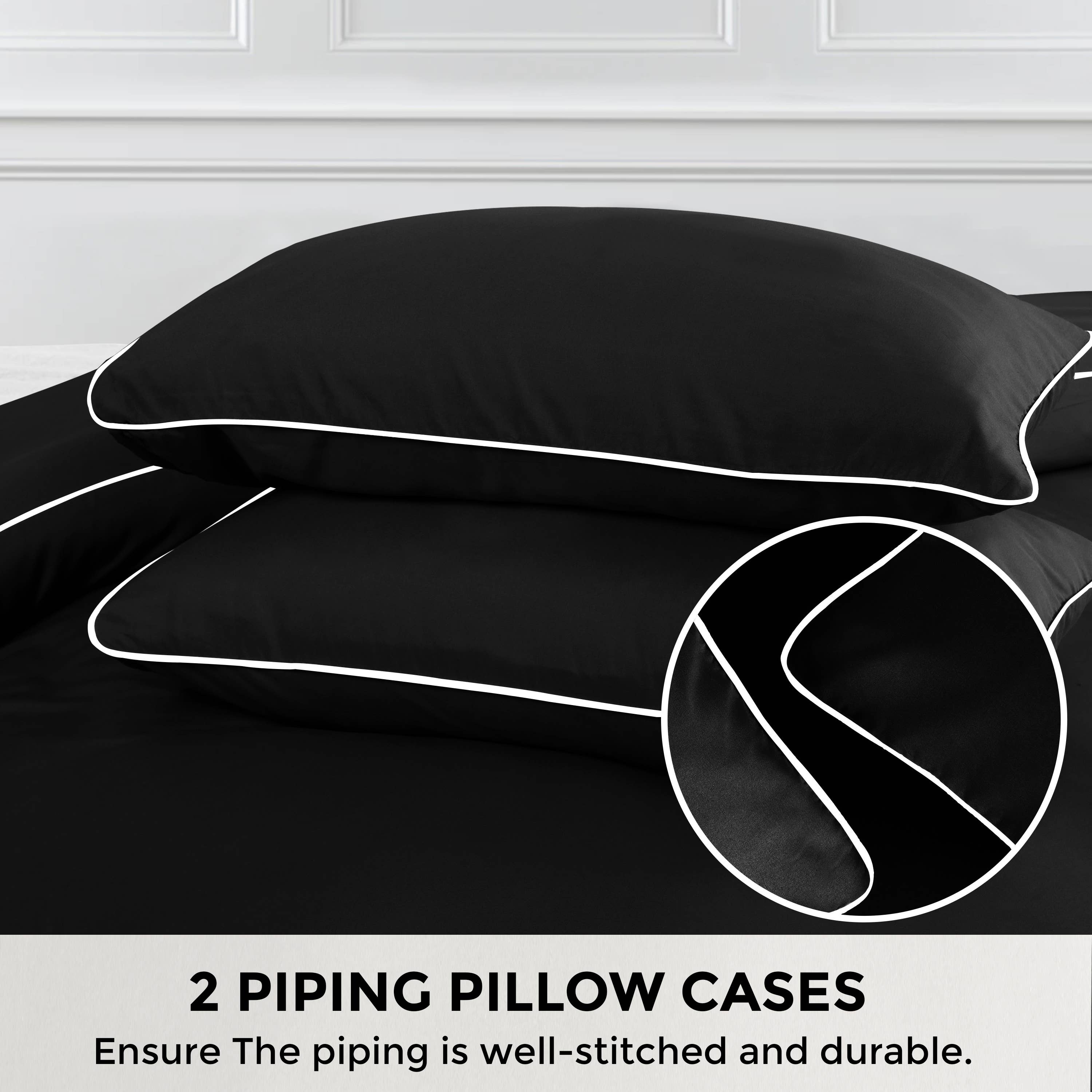 Cotton Passion – wholesale Bedding set – Duvet Cover Set Luxury Piping Ultra Soft Duvet Comforter Set2